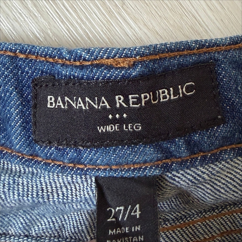 Banana Republic Size 4/27 Jeans Wide Leg Denim - Picture 5 of 6
